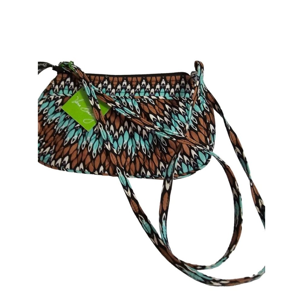 NWT VERA BRADLEY SMALL SADDLEBACK CROSSBODY PURSE Retired Sierra Stream Pattern